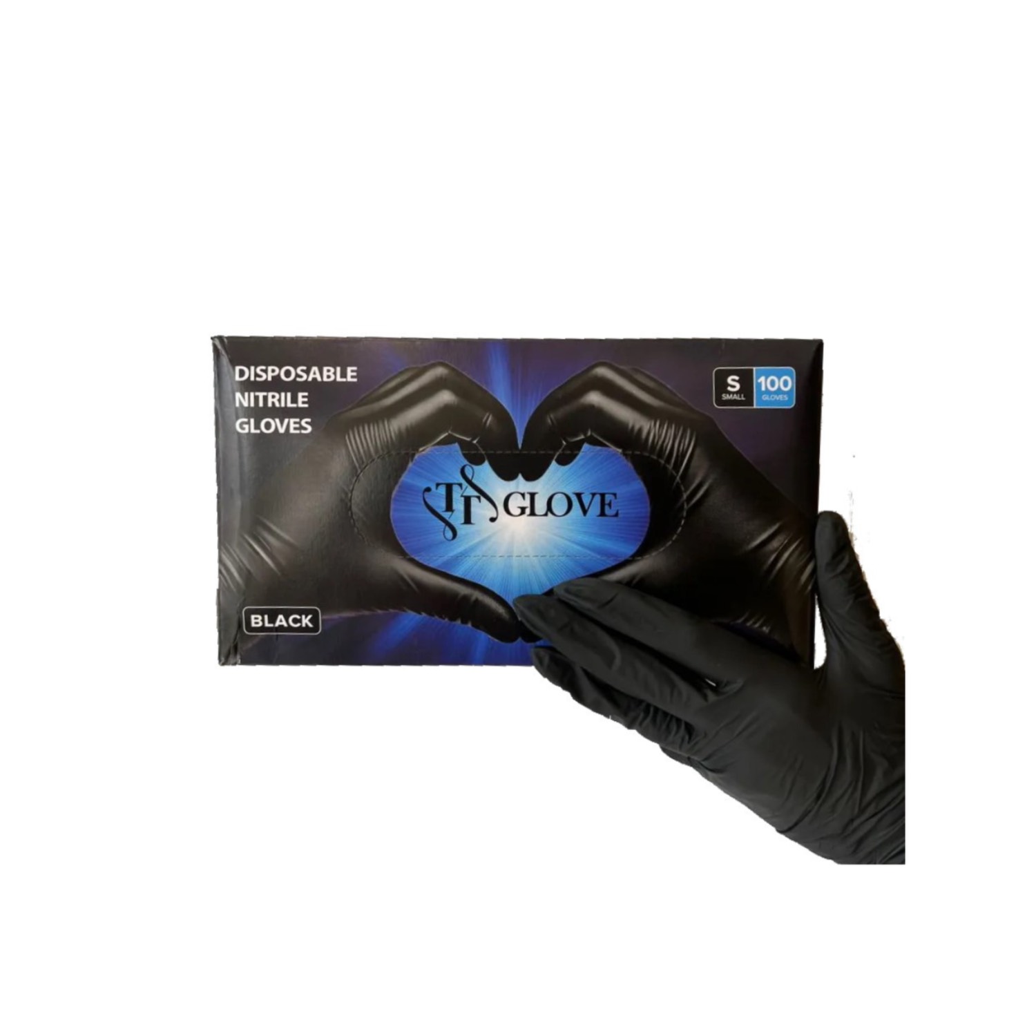دستکش نیتریل مشکی TT Glove سایز Small (بسته 100 عددی)